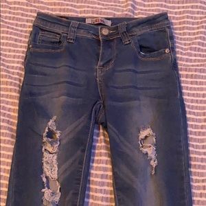 Ripped Jean-Leggings